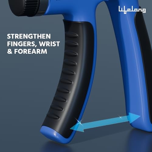 Lifelong Polypropylene Hand Grippe for Men & Women-Adjustable Resistance 5-60kg -Forearm Strengthener-Physiotherapy Equipment for Hand-Forearm Gripper-Gym Accessories for Finger Exercise(Blue) - Image 2