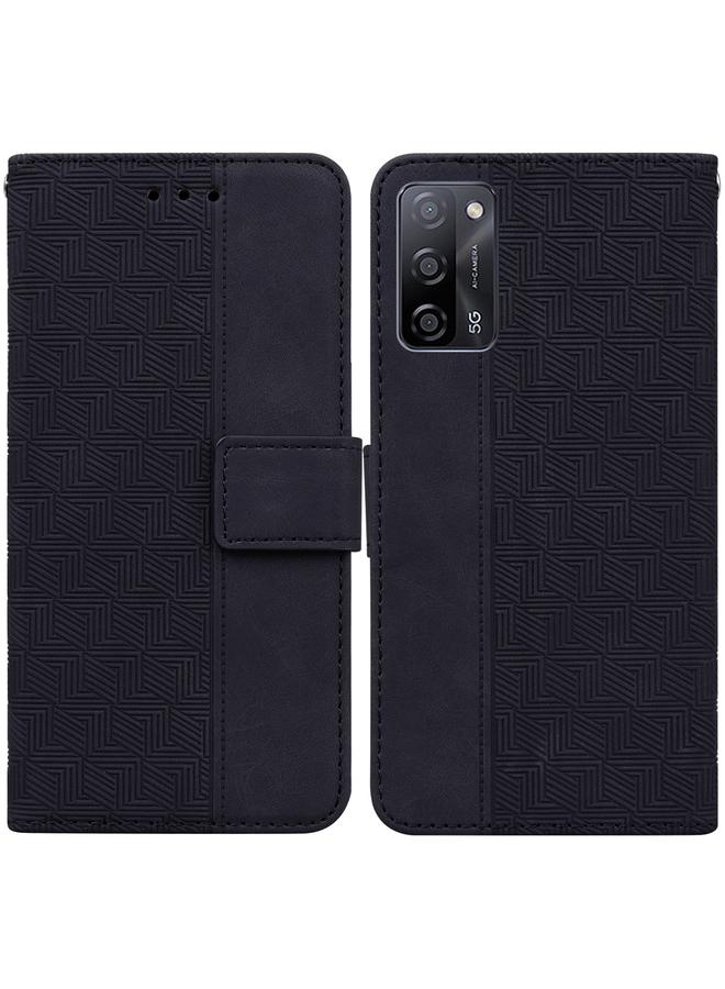 erorex Case For OPPO A55 5G / A53s 5G Geometric Embossed Leather Phone Case - Image 1
