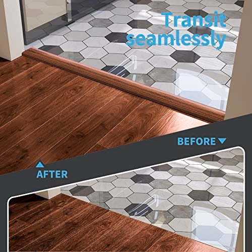 Art3d Self Adhesive Vinyl Floor Transition Strip,Laminate Floor Strip Floor Flat Divider Strip for Joining Floor Gaps, Carpet Threshold Transition, Floor Tiles (4 FT, 1.57in, Cherry) - Image 3