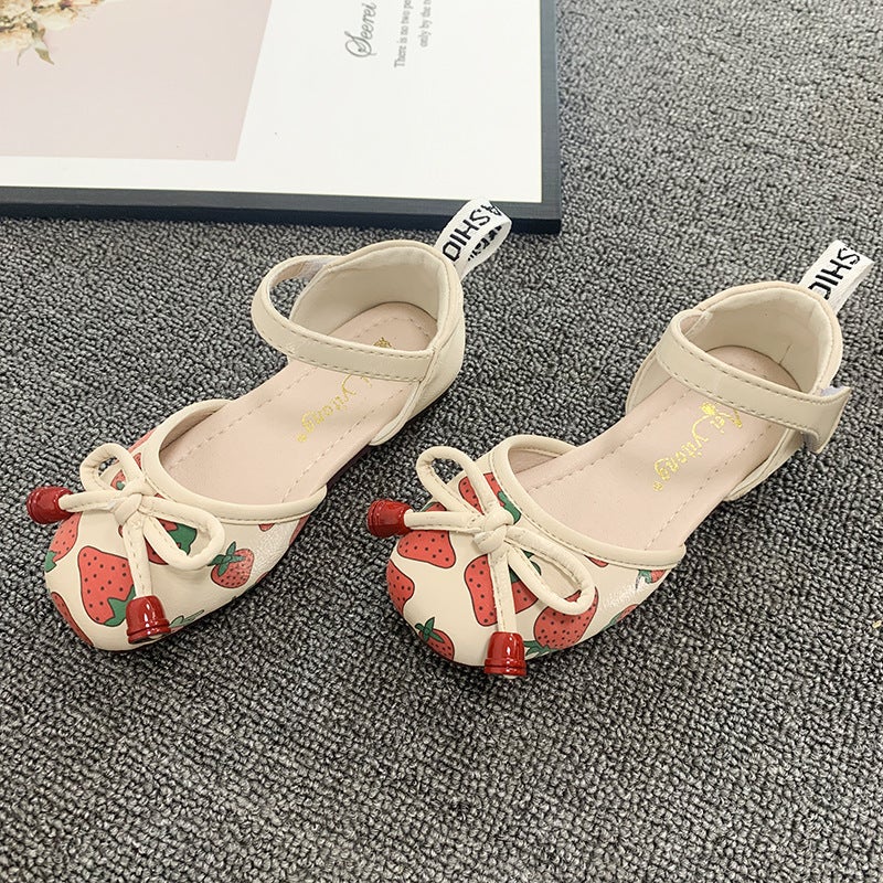 Girls' Sandals 2026 New Strawberry Shoes Children'S Little Princess Shoes Soft Sole Summer Baby Closed-Toe Internet Celebrity Style - Image 5