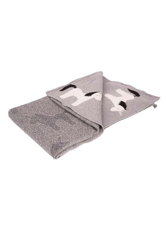 Alina Blanket 100% Cotton Knitted (Unicorn ) - Image 2