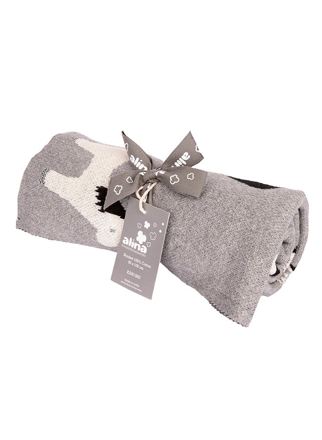Alina Blanket 100% Cotton Knitted (Unicorn ) - Image 3