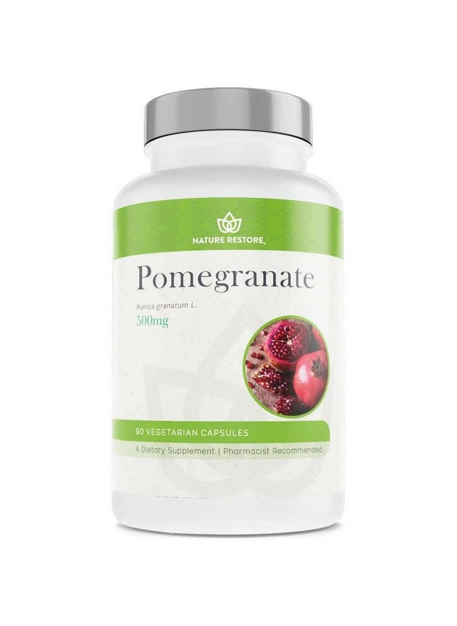 Nature Restore - Pomegranate Seed Extract Supplement Standardized To 40 Percent Ellagic Acid Non Gmo Gluten Free 90 Capsules Manufactured In Usa - Image 1
