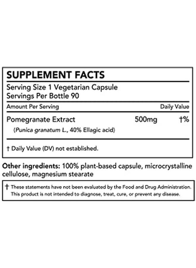 Nature Restore - Pomegranate Seed Extract Supplement Standardized To 40 Percent Ellagic Acid Non Gmo Gluten Free 90 Capsules Manufactured In Usa - Image 1