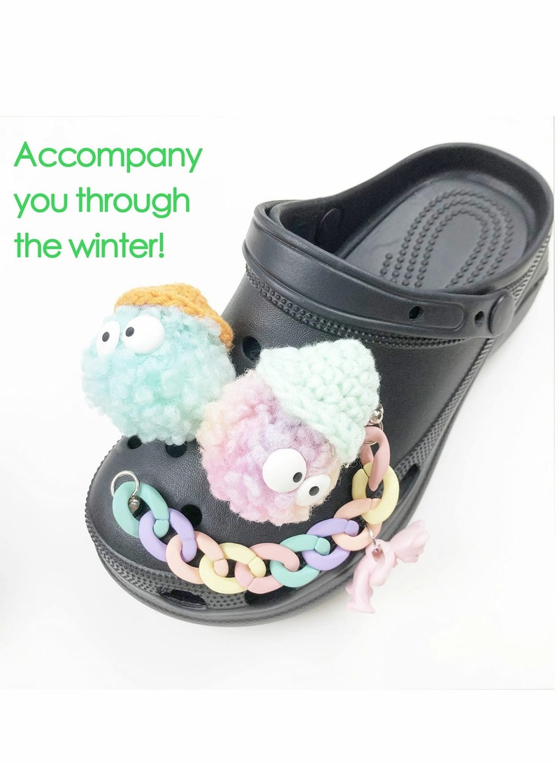 SOLARAE Random Plush Shoe Decorations Charms, Charms for croc Bracelets Wristband Colorful Beauty croc jibbed charms Bracelet Decorations Party Gifts for Girls Boys Adult and Kid - Image 3