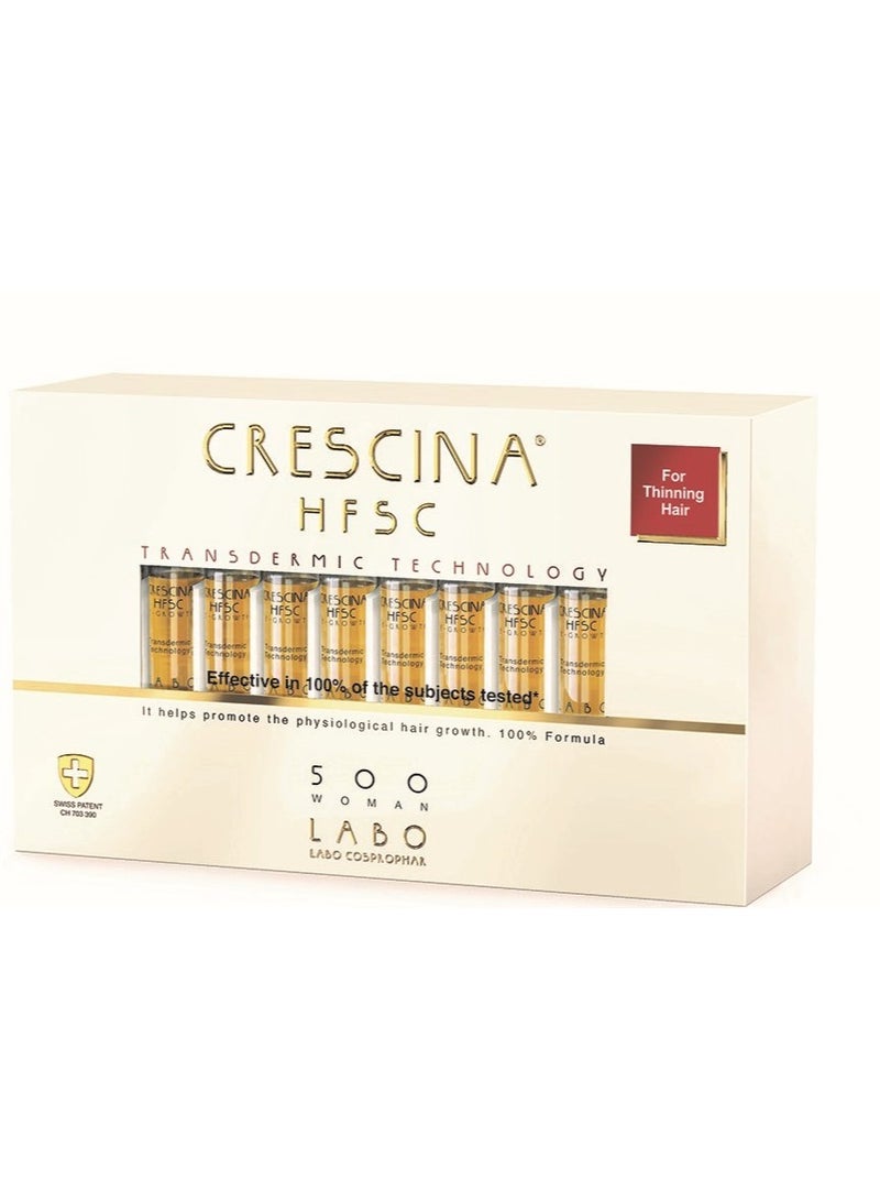 Crescina Transdermic Re-Growth Hfsc Vials for Women 500(intermediate stage)20units - Image 1
