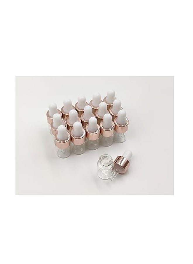 YYNGJCK 15Packs 2ml Sample Glass Dropper Bottles for Essential Oils Mini Vials Perfume Aromatherapy Cosmetic Liquid Containers With Glass Eye Dropper 2ml - Image 1