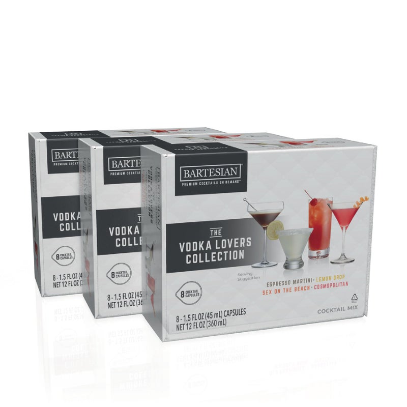 Bartesian 24-Pack Vodka Lovers Mixer Capsules for Cocktail Machine – Home Bar Mixology Cocktails Mix Pod Capsule Set To Use With the Bartesian Cocktail Drink Maker Machine - Image 1