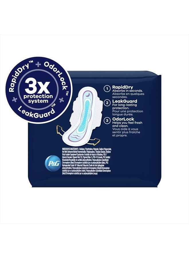 Always فوط صحية ألترا رقيقة دائمًا مقاس 5 ثقيلة جدًا لليلة مع أجنحة بدون رائحة، مقاس 5، 34 قطعة - Image 2