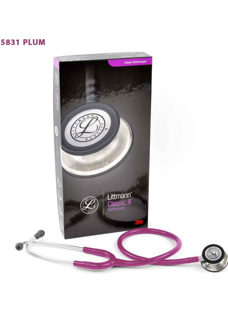 Littmann 3M LITTMANN CLASSIC III STETHOSCOPE 5831 PLUM COLOR  - Image 2