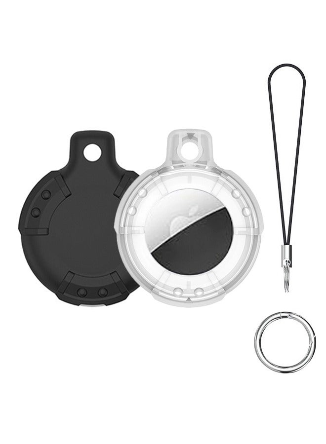 Compatible with AirTag Case Keychain Air Tag Case Holder Silicone AirTags Key Ring Cases Air Tags Key Chain Compatible with Apple AirTag GPS Item Finders Accessories For the Elderly and Children - Image 1