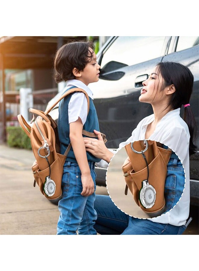 Compatible with AirTag Case Keychain Air Tag Case Holder Silicone AirTags Key Ring Cases Air Tags Key Chain Compatible with Apple AirTag GPS Item Finders Accessories For the Elderly and Children - Image 4