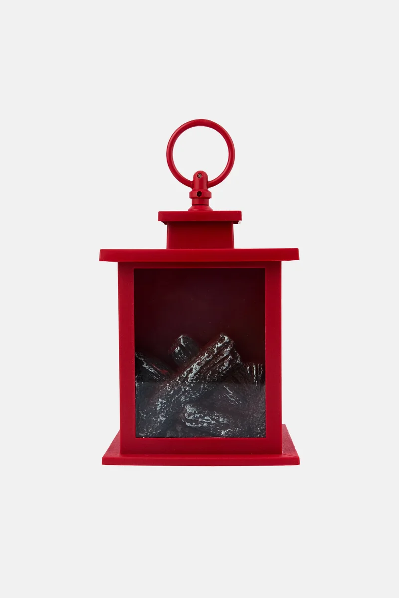 موي موتشو Fireplace Effect Lantern, Red
