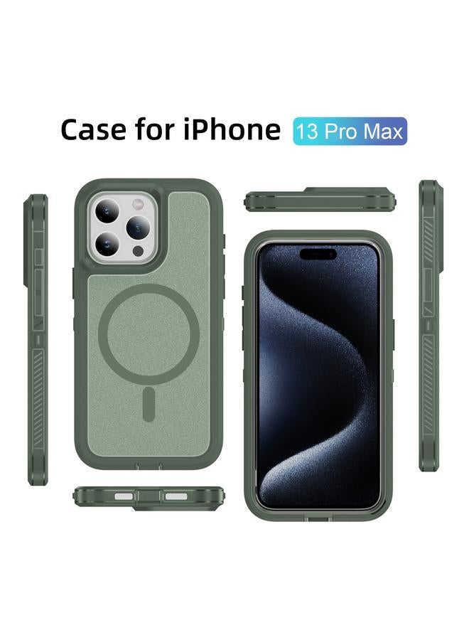 Zaboon Case For iPhone 13 Pro Max Guard Magsafe Magnetic Ring Matte Phone Case - Image 2