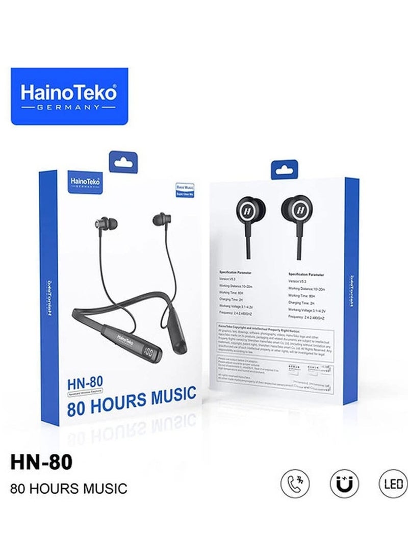 Haino Teko Germany HN 80 Wireless Bluetooth Neckband Earphone - Image 1