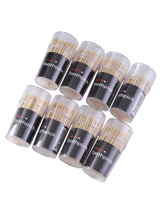 Small Toothpick Set -8 Piece- Disposable Double-ended Sharp Pointed Picks with Dispenser Container for Enhanced Oral Hygiene and Fruits Garnishes cheese Skewering and DIY Art Craft Projects - pzsku/Z89D8362D73FBB4EB6D8CZ/45/_/1704710971/6e20c89e-1b1d-4f6b-9a01-3f2fa3855a23