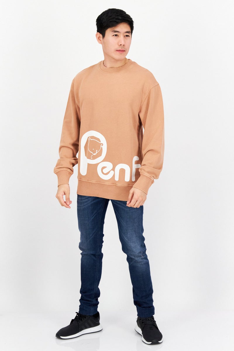 Penfield Men Crew Neck Long Sleeves Printed Sweatshirt, Melon - Image 3