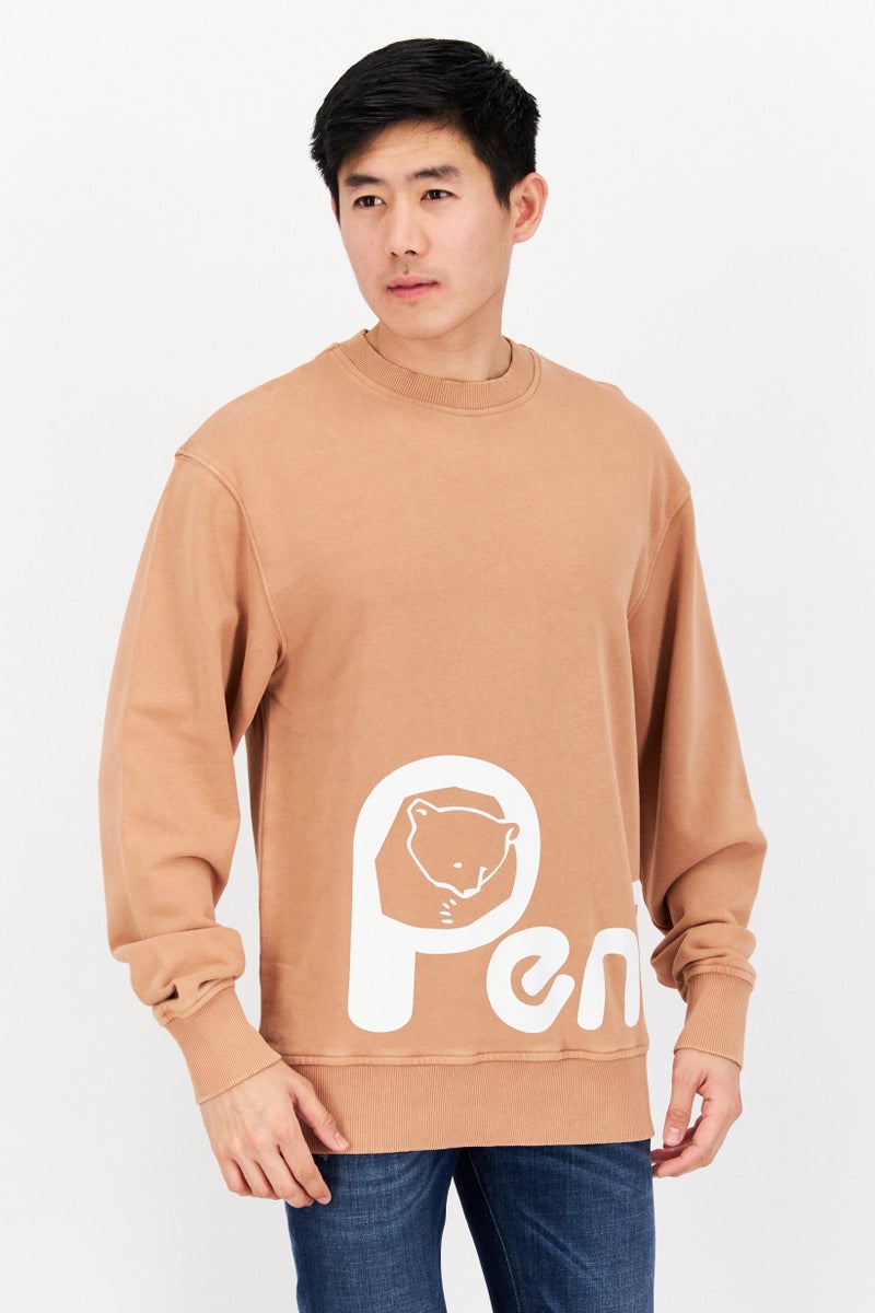 Penfield Men Crew Neck Long Sleeves Printed Sweatshirt, Melon - Image 1