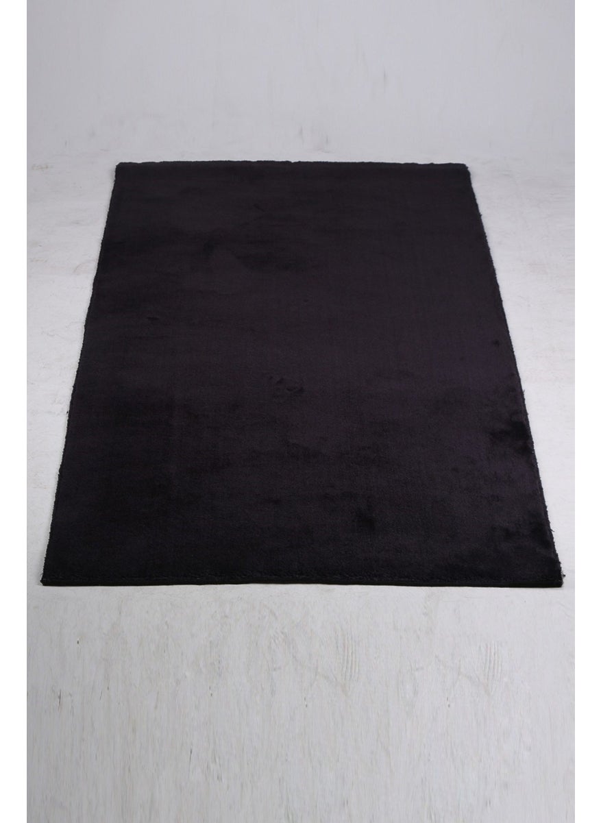 Bonny Home Elite Black 80X150 cm Cornered Plush Bath Mat Non-Slip Large Size Fluffy Bathroom Rug  - Image 3