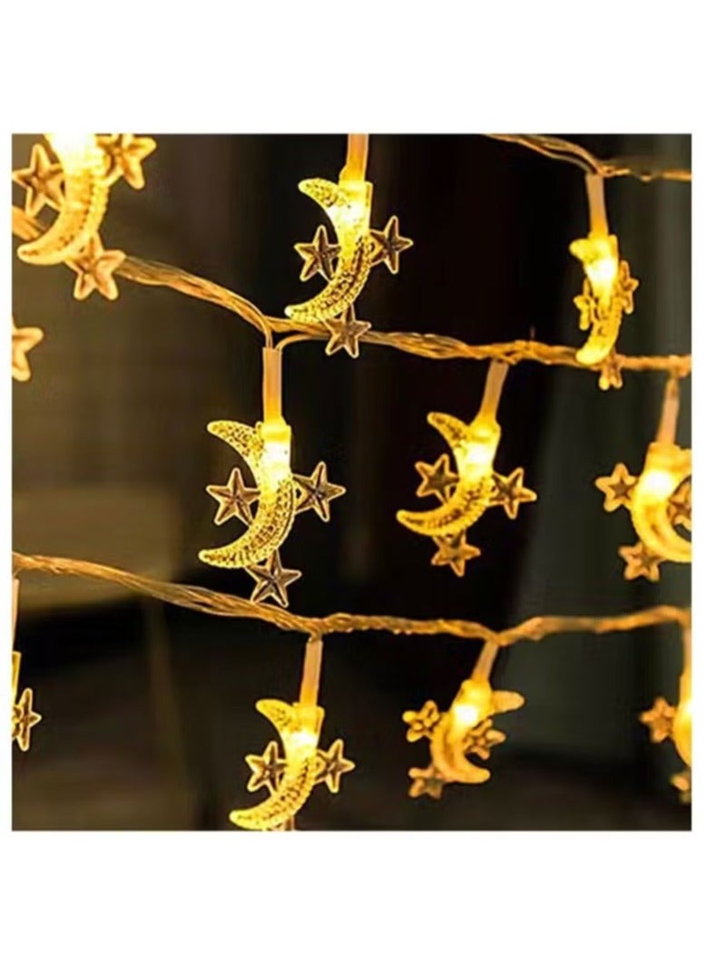 رمضان سلسلة أضواء-القمر ستار الجنية مصباح للمنزل و مهرجان ديكور رمضان ديكور بطارية تعمل - Image 1