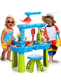 Remy Belle Sand and Water Table Toy for Kids, 3 Tier Outdoor Water Sand Table, Kids Water Play Table  - Image 1