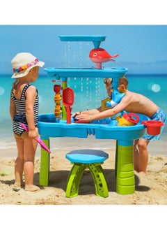 Remy Belle Sand and Water Table Toy for Kids, 3 Tier Outdoor Water Sand Table, Kids Water Play Table  - Image 2