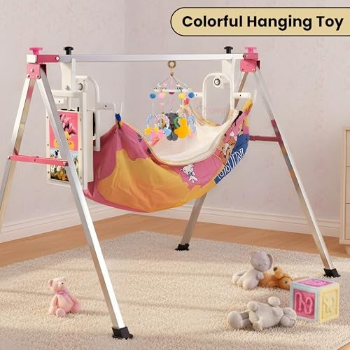 CHERRYLAND Baby Crib Musical Hanging Toy | Colorful Plush Bear & Butterfly Mobile for Newborns | Rotating Music Bell, Nursery Decor (Multicolor) - Image 5