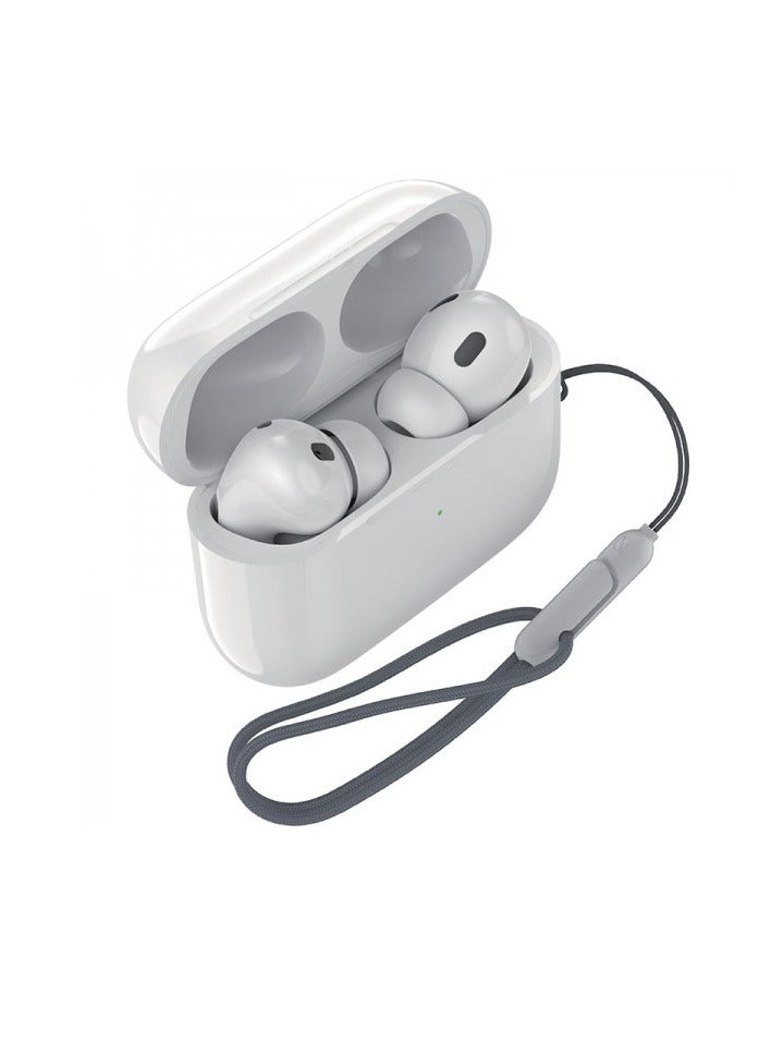 BD TWS Wireless Earphones with Hanging Rope and Wireless Charging Bluetooth 5.3 White - Image 3