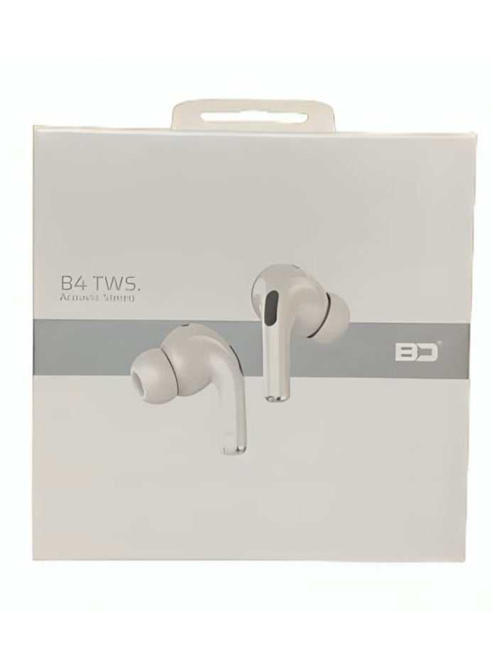 BD TWS Wireless Earphones with Hanging Rope and Wireless Charging Bluetooth 5.3 White - Image 4