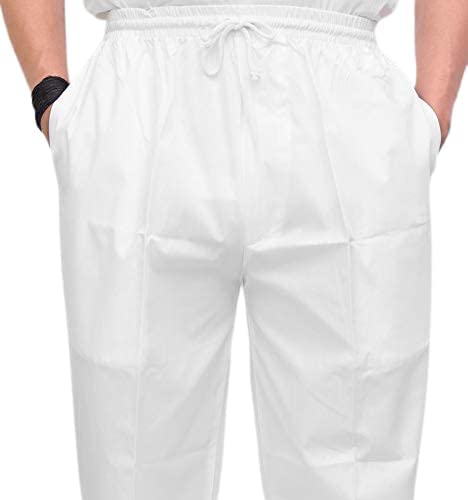 Fashtastic Men's White Cotton Casual Style Pyjama (X-Large) - Image 3