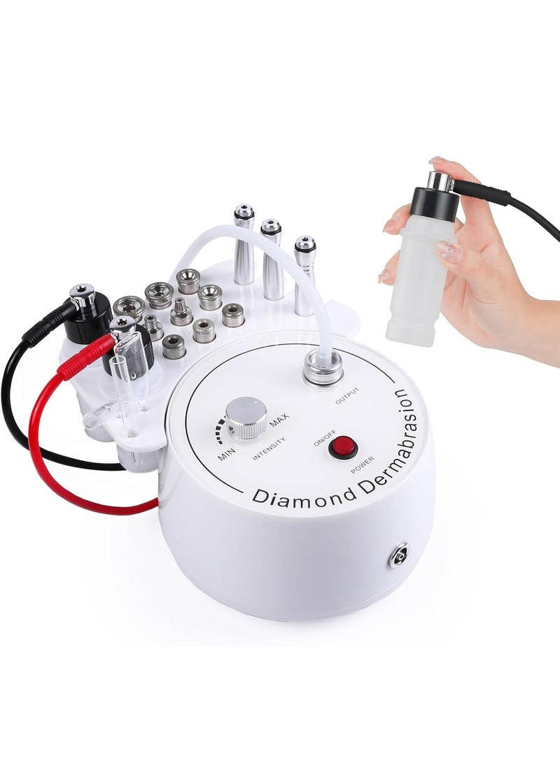 3 in 1 Diamond Microdermabrasion Machine, Professional Dermabrasion Device for Skin Peeling Lifting Tighten Wrinkle and Black Head Remover, Personal Home Use Facial Skin Care Equipment, LB112B (White)  - Image 1