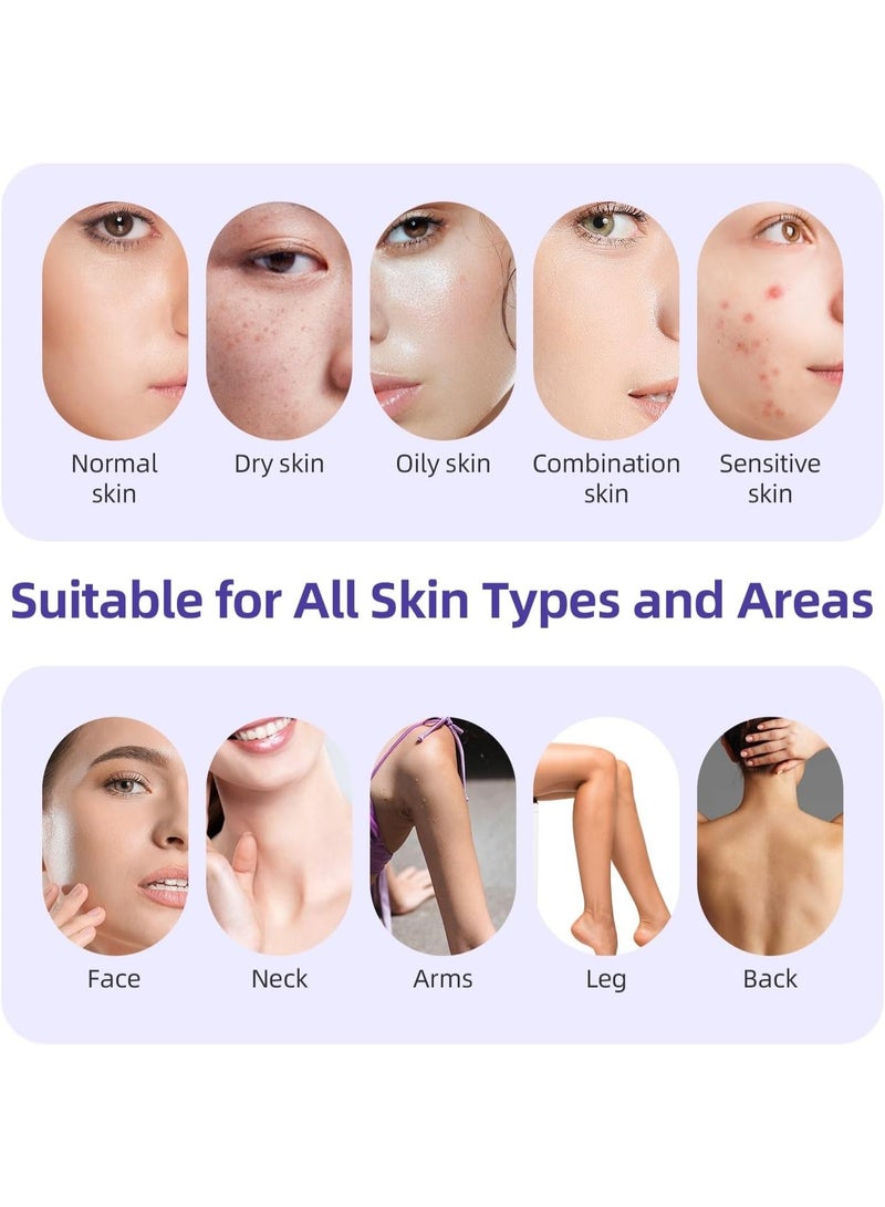 جهاز صنفرة الجلد الدقيقة الماسية 3 في 1، جهاز صنفرة الجلد الاحترافي لتقشير البشرة وشد التجاعيد وإزالة الرؤوس السوداء، معدات شخصية للاستخدام المنزلي للعناية ببشرة الوجه، LB112B (أبيض) - Image 4