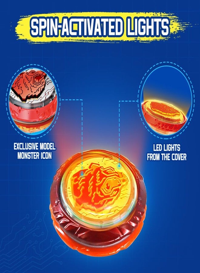 إنفينيتى نادو لعبة إنفينيتي نادو الدوارة للأطفال، سلسلة سبليت، لعبة معدنية للأولاد، لعبة إطلاق البلابل الدوارة للأولاد، بلابل نادو الدوارة للأولاد من عمر 5 سنوات، مجموعة فليمينج باك، دب الحرب المشتعل - Image 4