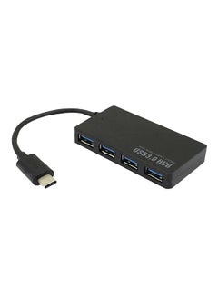 نيبمينينت محول موزع 3.0 من Type-C إلى USB رباعي المنافذ أسود  - Image 1