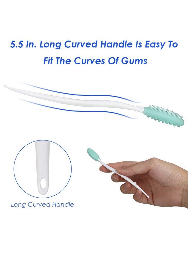 AutoWT Dog Toothbrush, 4 Packs Silicone Pro DoubleSided Soft Comfort Gentle Dental Brushes Set Kit With 5.7 Inches Curved Long Handle For Puppy Small Medium Dogs Cats Most Pet (Set 1) - Image 5