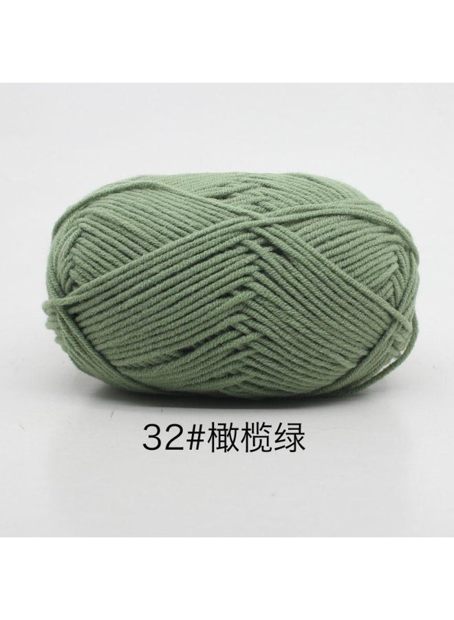Generic 50g/Set 4ply Milk Cotton Knitting Wool Yarn Needlework Dyed Lanas For Crochet Craft Sweater Hat Dolls At Low Price