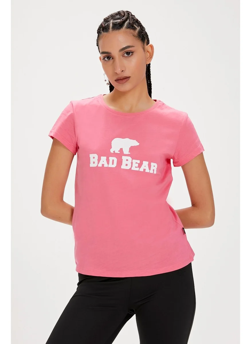 Bad Bear Logo Tee Pink Women's Tshirt