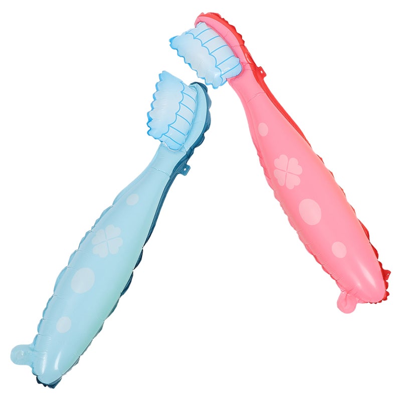 2pcs Large Toothbrush Balloon For Kids Party Decoration Cute And Fun Learning Tool For Teaching For Toddlers And Children Soft And Safe Material - Image 1