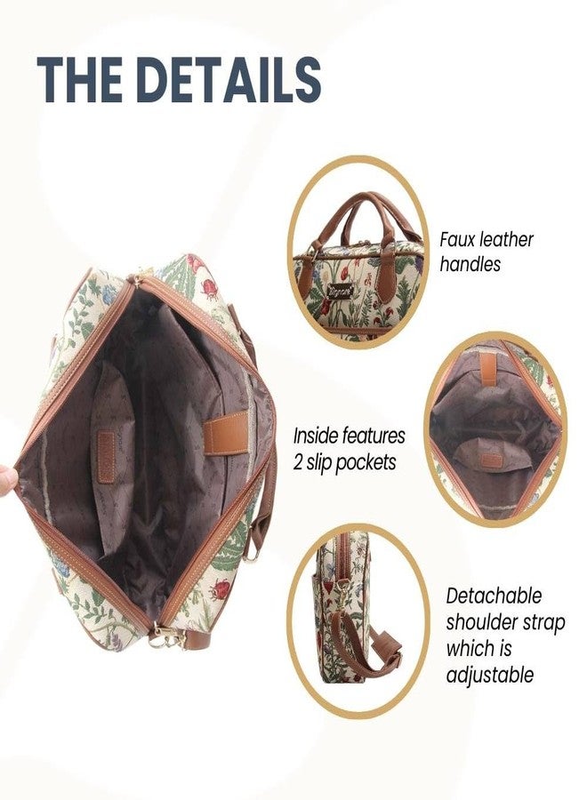 Signare Tapestry Laptop Case, Laptop Bag 15.6 Computer Messenger Bag Briefcase for Women with Garden Flower and Creatures (CPU-MGD) - Image 5
