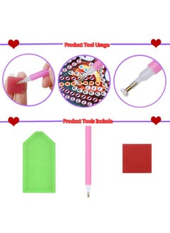 دبليو أيه أو كي أن مجموعة من 8 قواعد أكواب بوهو دايموند مع حامل، طقم طلاء فني ماسي DIY واقي سطح المكتب مضاد للانزلاق، مناسبة للمبتدئين والكبار والأطفال والحرف الفنية لتزيين الطعام المنزلي  - Image 5