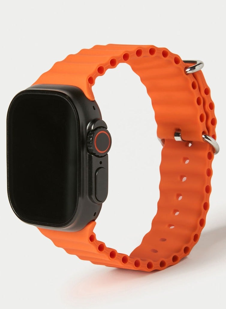 VOLT HD DISPLAY BLUETOOTH HEALTH FITNESS TRACKER WATERPROOF SLEEP PEDOMETER MONITOR Smartwatch  (Red Strap, Medium) - Image 1