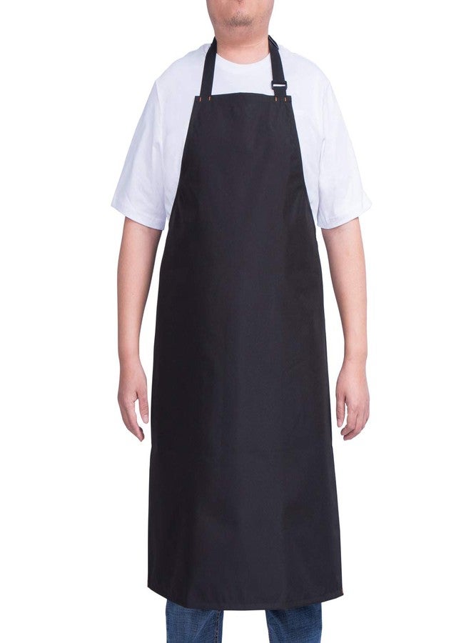 ALIPOBO Waterproof Apron for Men and Women, Durable Heavy Duty Extra Long Adjustable Bib Apron for Kitchen Cooking, Dish Washing, Butcher, Dog Grooming, Lab work, Black - Image 1