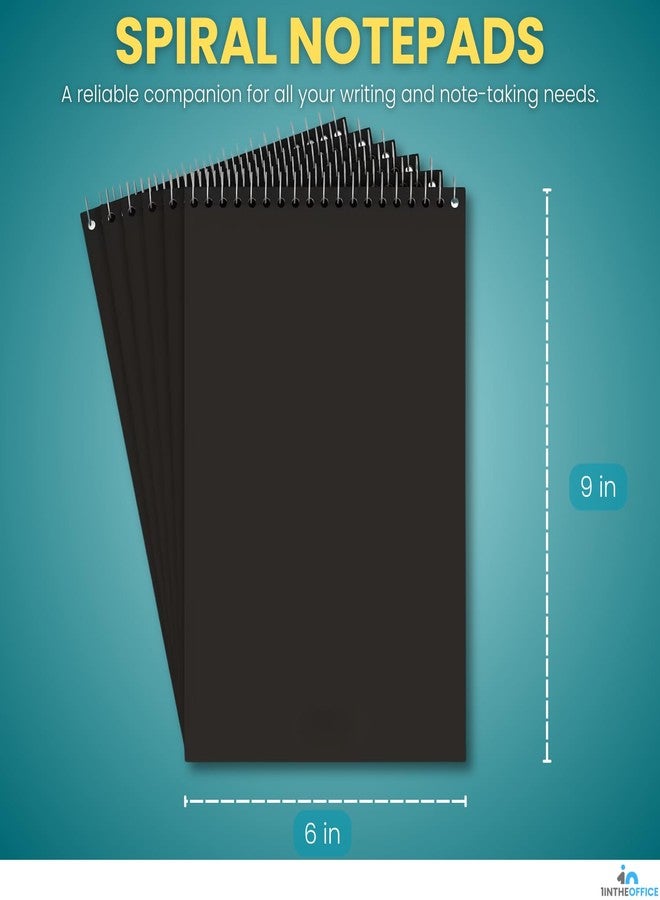 1InTheOffice Graph Ruled Note Pad 6" x 9", Graph Paper Spiral Bound Notebook, White, 80 Sheets/Pad, 6 Pads/Pack - Image 2