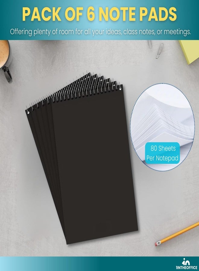 1InTheOffice Graph Ruled Note Pad 6" x 9", Graph Paper Spiral Bound Notebook, White, 80 Sheets/Pad, 6 Pads/Pack - Image 5