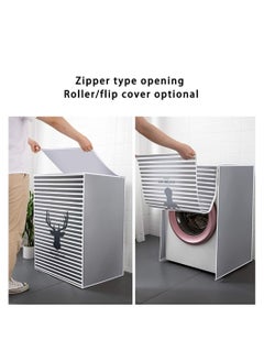KASTWAVE Washing Machine Cover, Clothes Washer Dust Dryer Cover Lid Tumble Dustproof Cover Case with Zipper for Front Load Washer Protection Waterproof Sun Cartoon Pattern for Drum Washing Machine  - Image 3