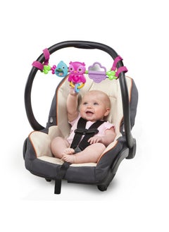 Bright Starts Busy Birdies Carrier Toy Bar Musical Takealong Toy With Lights Ages Newborn + Pink  - Image 3
