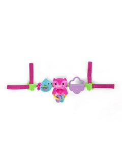 Bright Starts Busy Birdies Carrier Toy Bar Musical Takealong Toy With Lights Ages Newborn + Pink  - Image 2