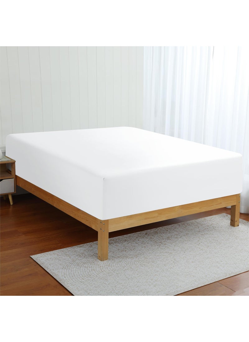 Zaizaihome 2 Pack Bamboo Viscose Cooling Fitted Sheet Twin XL Size Only  400 Thread Count  16"" Deep Pocket Cooling Bottom Sheets for Hot Sleeper  Silky Soft Breathable (Twin XL  White  - Image 5