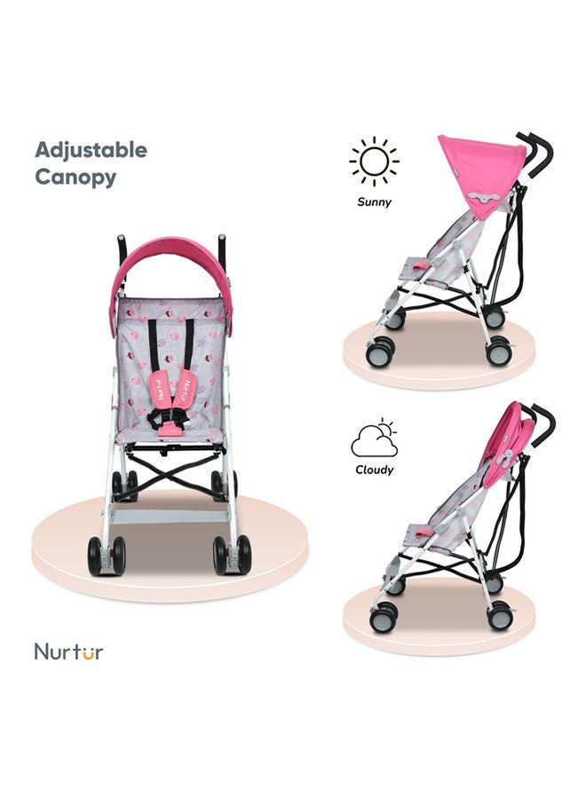 Nurtur Rex Buggy Stroller Multicolor Lightweight Stroller with Compact Fold Canopy Shoulder Strap 6 to 36 months Multicolor Official Product - Image 3