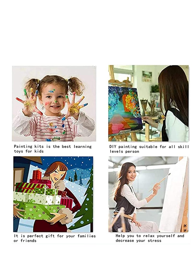 SOLARAE Fantasy Girl Paint by Numbers Kits Canvas DIY Gift Oil Painting for Kids, Students Adults Beginner with Brushes and Acrylic Pigment Pretty Women Portrait Picture Without Frame - Image 4